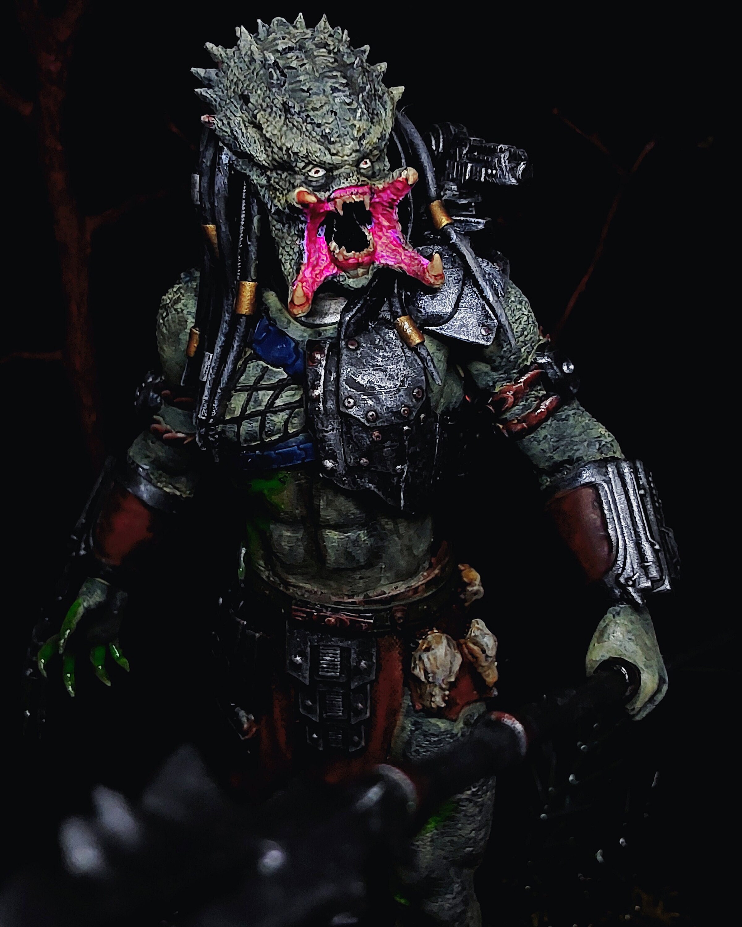 Predator Figurine. Diorama Base With Lightning. - Etsy