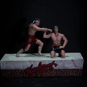 Bloodsport. Jean-Claude Van Damme and Bolo Yeung Figures on a Base.