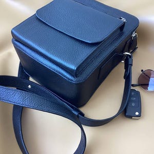 Genuine Leather Bag Men Shoulder Bag Adjustable Strap Handbag Unisex Business Bag Office