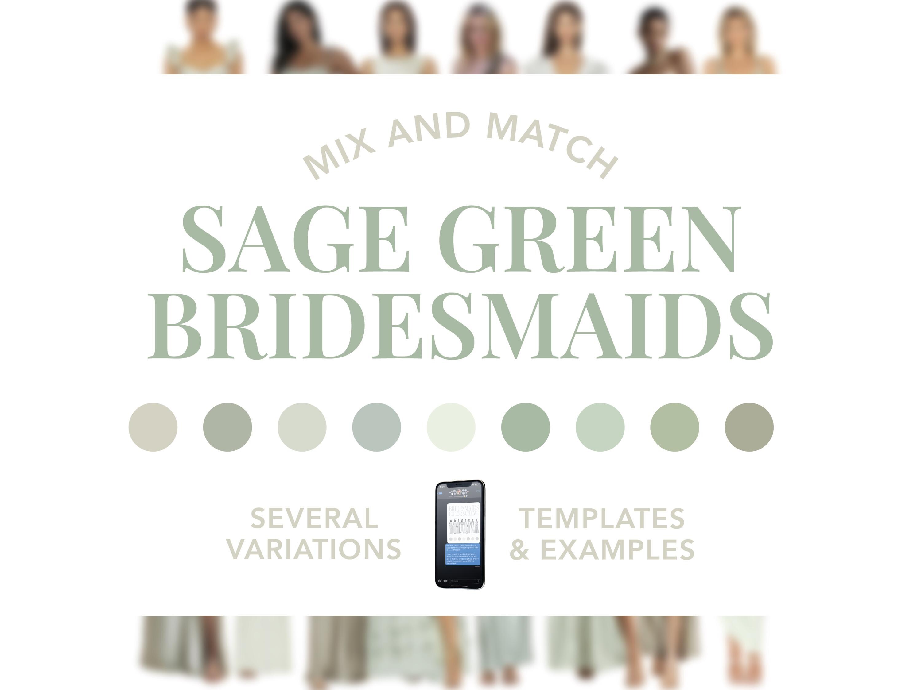 mix and match sage green bridesmaid dresses V-Neck Sage Green Pleated Chiffon Bridesmaid Dress – FancyVestido main image 0