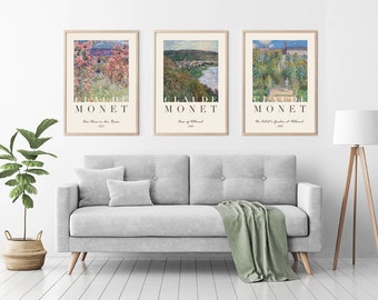 Monet Druck, Claude Monet Poster-Set, Claude Monet Wandkunst, Claude Monet Poster-Set von 6, Claude Monet Druckset, Druck, Premium Papier