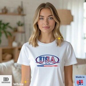 4th of July TShirt,USA Shirt,America Est 1776 TShirt,Patriotic T-Shirt July 4th,American Flag Tee,Fourth of July Shirt,Independence Day Top