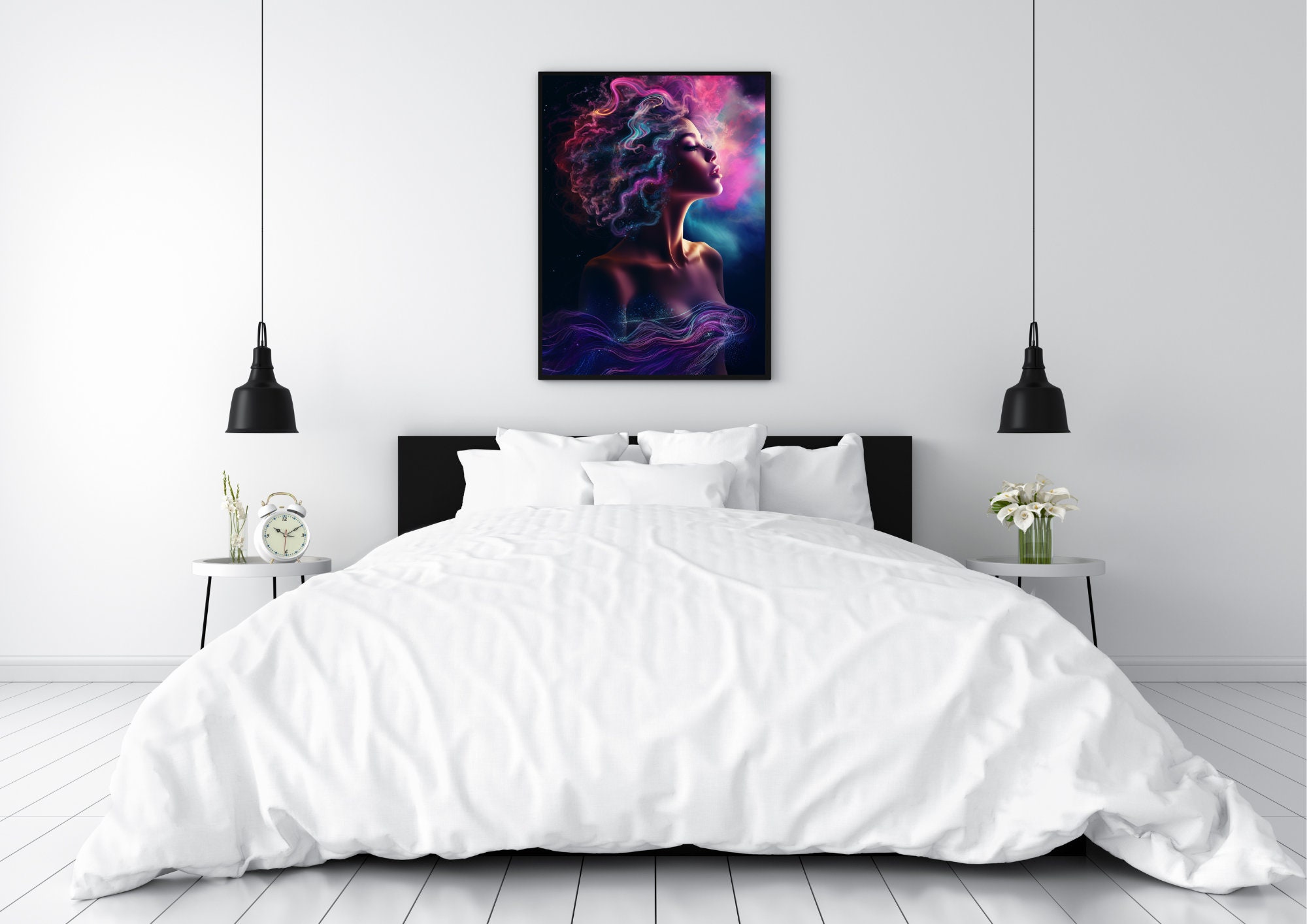 Celestial Woman Printable Wall Art | Galaxy Goddess | Cosmic Art ...