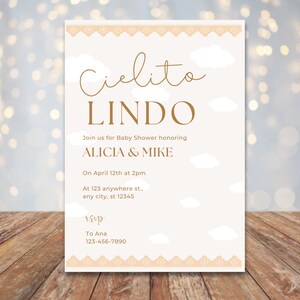Adorable Cielito Lindo Baby Shower Invitation - Neutral Editable Template - Instant Download image 2