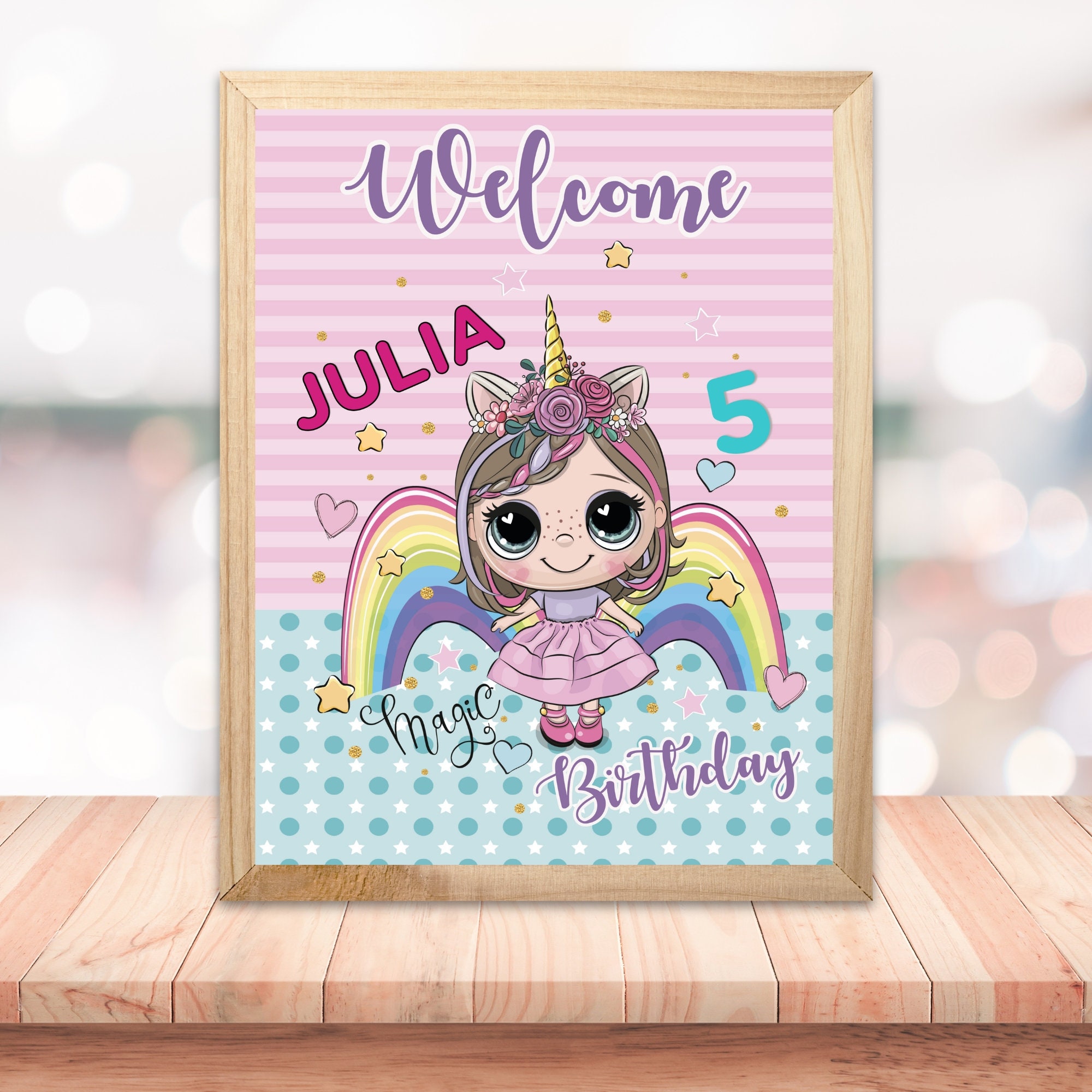 Doll Welcome Sign, Doll Birthday Party Decor, Instant Download, Poster ...