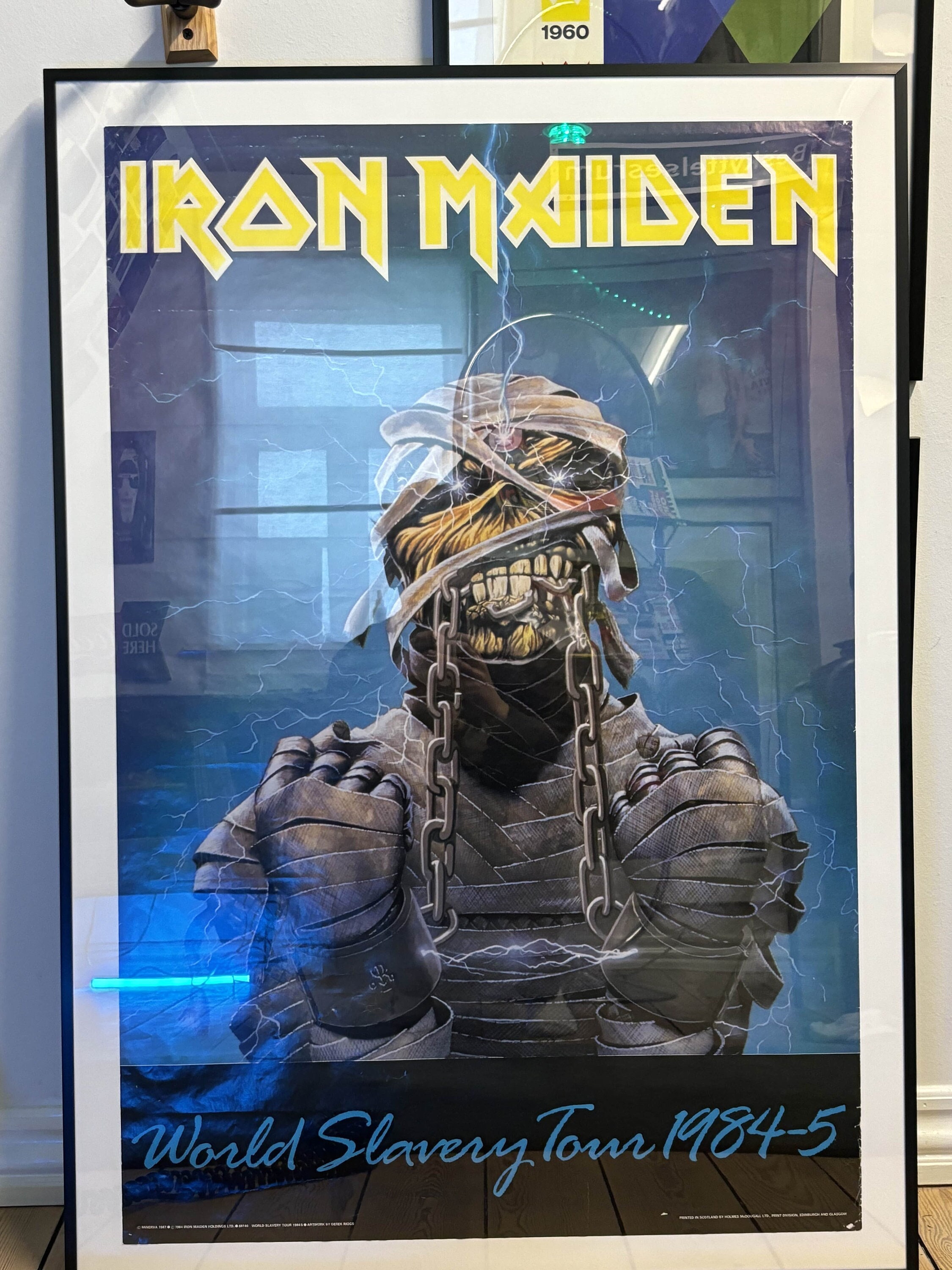 Iron Maiden Vintage Original Tour Poster 1984/5, World Slavery