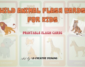 Wild Animal Flash Cards For Kids