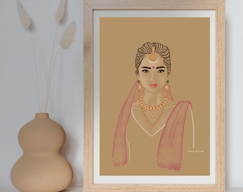 Illustration de femme indienne