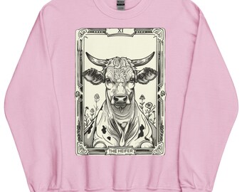 The Heifer Tarot Card Shirt, Cow Tarot Card Tee, The audacity Tarot Card shirt, Tarot card shirt, tarot card Mystical Tarot, Sweater