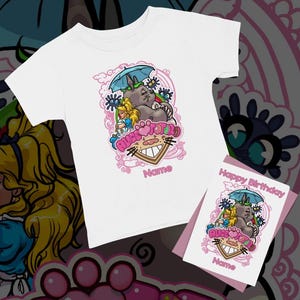 Camiseta de aniversário personalizada QUALQUER NOME DE IDADE Traje de aniversário Pacote de cartão Cartão de aniversário Suprimentos para festa de super-heróis Presentes para crianças Camisa infantil Cartão