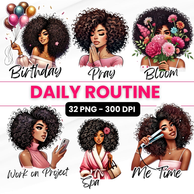 black girl planner, 
black girl clipart, 
planner clipart, 
melanin png, 
fashion girl clipart, 
black girl svg, 
black woman png, 
notes planner,reading stickers,