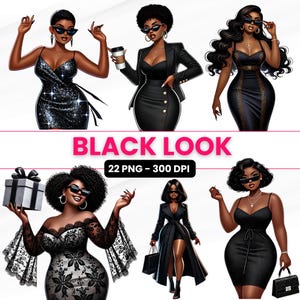 Cliparts de femmes noires, cliparts chrétiens, femmes noires avec phrases inspirantes, illustrations de femmes africaines, art IA