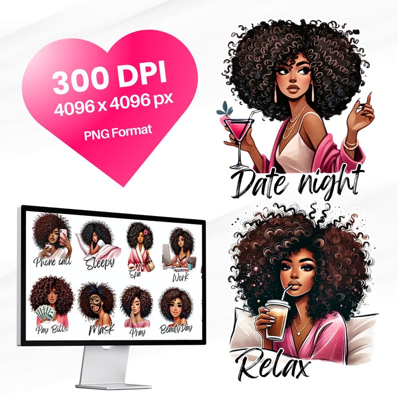 digital planner,planner stickers, digital stickers, journal stickers, goodnotes stickers, daily to do's, african american, black girl stickers, goodnotes 5 planner, planner ipad icons, motivation goodnotes,afro icons, daily icons ipad pro