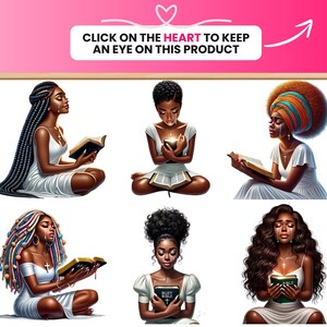 Black girl clipart | Black girl png | Black Woman png | Women of Faith Clipart | African American | black girl praying | Bible Study Journal