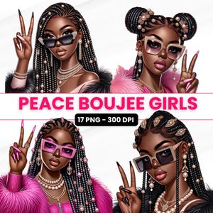 17 Exclusive High-Quality PNG Clipart : Peace Black Girl
