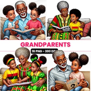 Cliparts de Famille afro, Cliparts de femmes noires, Autocollants d'agenda, clipart d'agendas