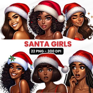 Cliparts de noel, Cliparts de femmes noires, Autocollants d'agenda, clipart d'agendas