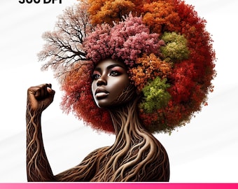 African American Art, Black Girl Clipart, PNG Bundle, Sublimation PNG (Digital Download)