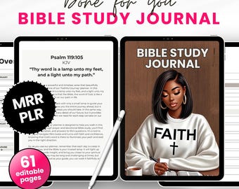 PLR MRR Prayer Journal | Bible Study | Prayer Planner | Ebook template Canva | Black Girl | Digital prayer journal | Prayer Journal Template
