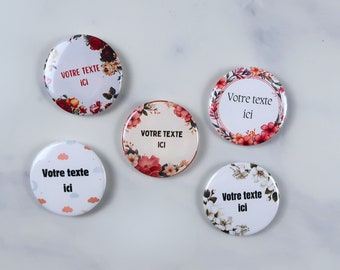 Magnets personnalisés avec Texte , Taille 5,8 cm