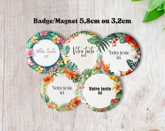 Personalized badges/magnets with text, personalized pins, ideal for weddings, meetings, seminars, birthday gifts