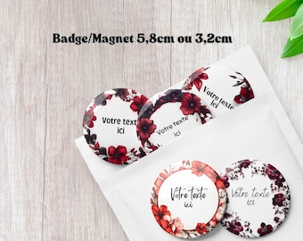 Personalized badges with text, custom pins, ideal for weddings, meetings, seminars, birthday gifts, parties, baptisms