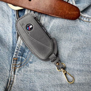 BMW  "New  iX-i7 / 760i X7 i8 G07 G81 G09 Series etc." Keychain Fob Case Handmade Leather Key Cover, Personalized Key Holder Protector Color