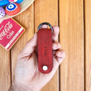 Porta llaves de cuero elegante y grande, organizador de llaves de cuero compacto hecho a mano, billetera de llaves minimalista personalizada