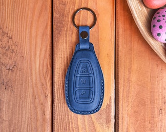 FORD Focus B-C Max, Mondeo, Kuga, Fiesta  Leather Key Fob Case,  Key Fob Cover, Personalized Handmade Leather Key Holder Protector Shell