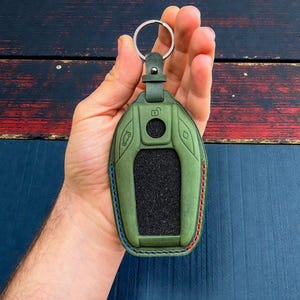 BMW Display Touchscreen LCD Led-i8 M X G Leather Key Case, Car Key Fob Cover Key Chain, Handmade Personalized Key Holder Key Protector Shell