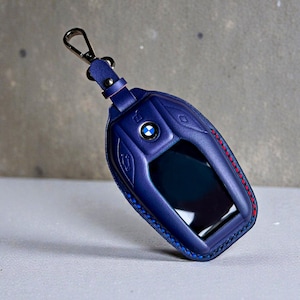 BMW Display Touchscreen LCD Led-i8 M X G Leather Key Case, Car Key Fob Cover Key Chain, Handmade Personalized Key Holder Key Protector Shell
