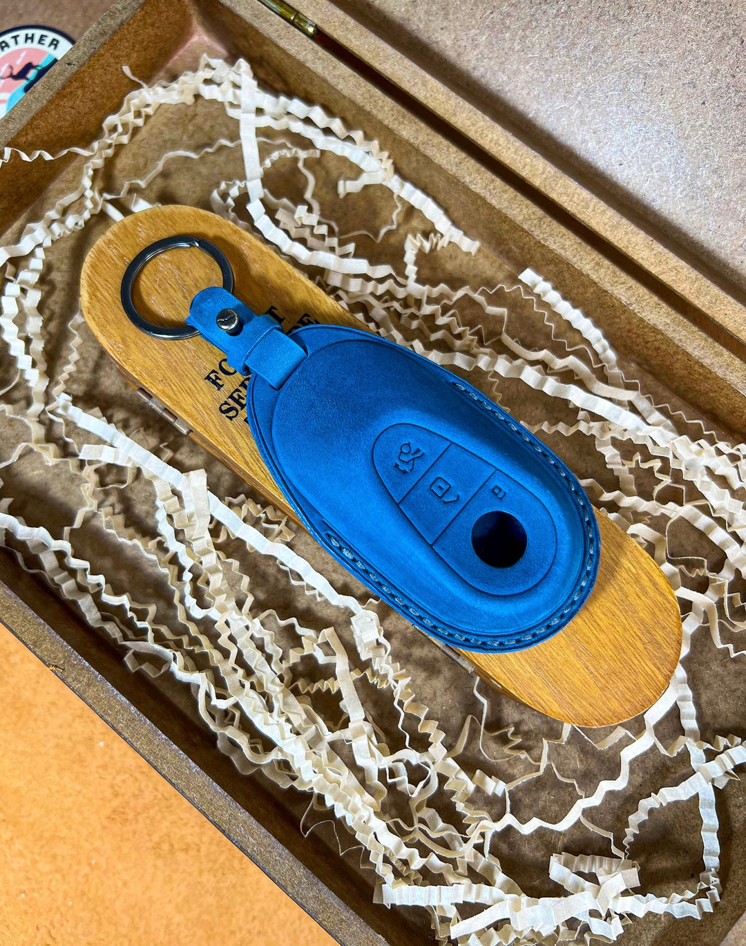 New Mercedes E-S-G-C-Q / EQS Series AMG Nappa Leather Key Fob Case ...