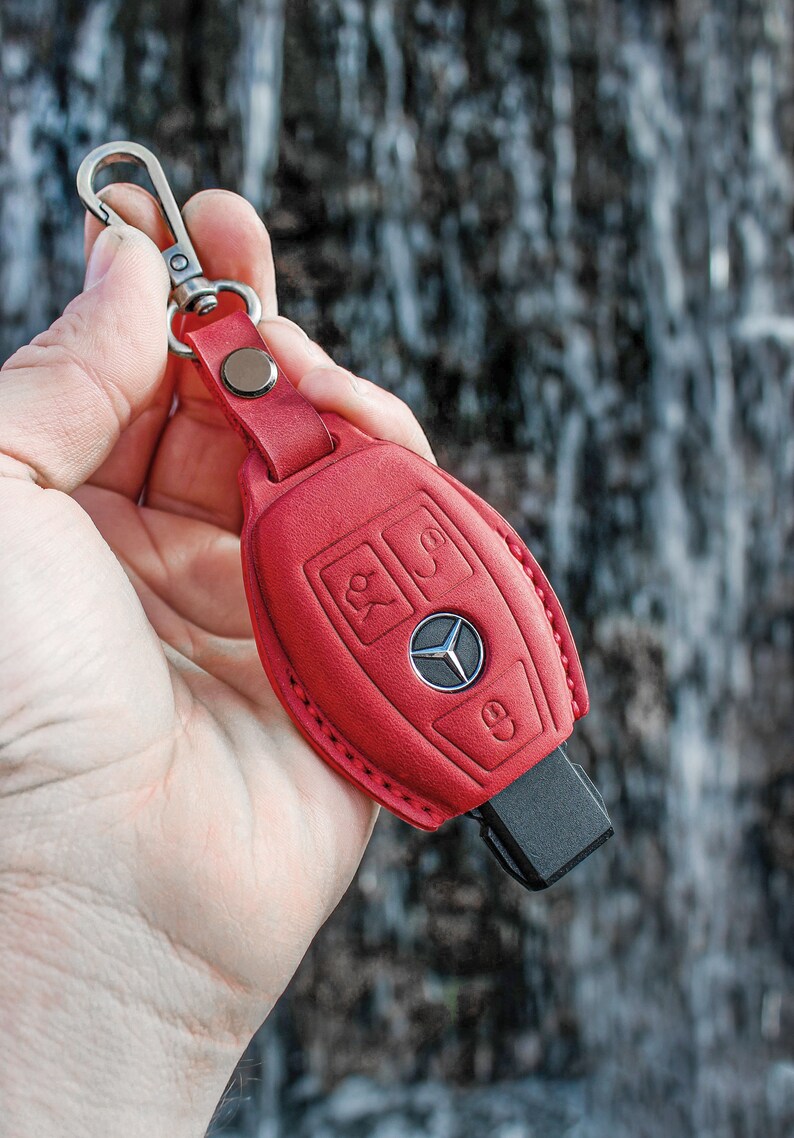 Mercedes Benz AMG S E C 63 Leather Key Case, Personalized Leather Key