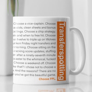 FPL Mug - Transferspotting Monologue | Fantasy Premier League Gift, Fantasy Football Present, Mini-League Prize, FPL Trophy or Award