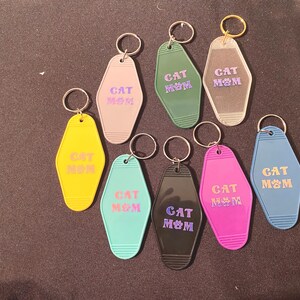 Cat Mom key chains