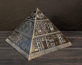 Egyptian Pyramid IQ Puzzle, Puzzle Box, Egyptian Decor and Stash