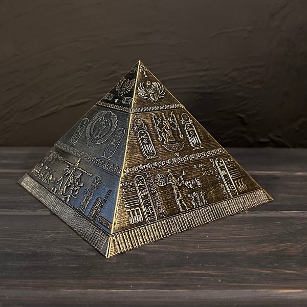 Egyptian Pyramid IQ Puzzle, Puzzle Box, Egyptian Decor and Stash