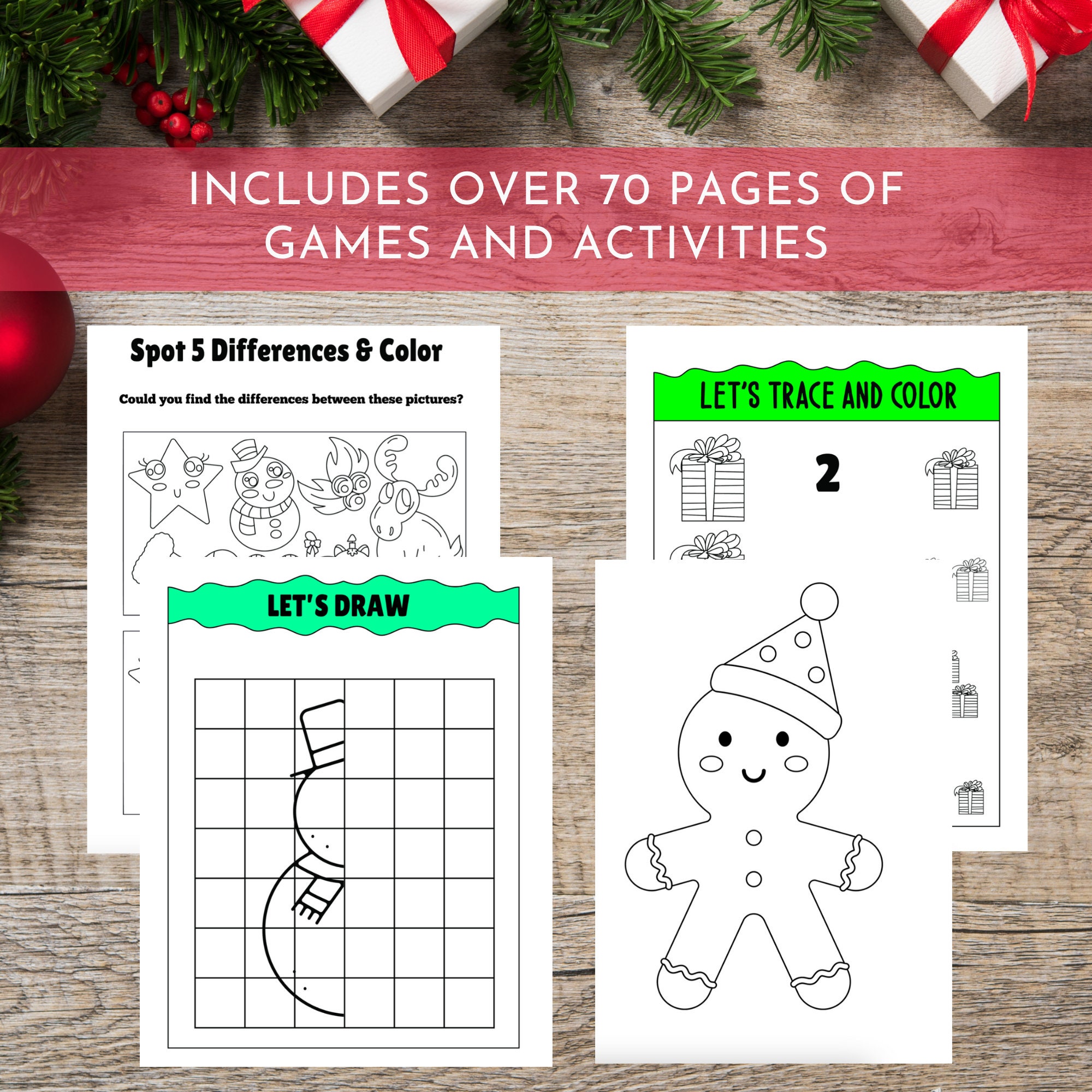 Printable Christmas Activity Book Christmas Printable Printable