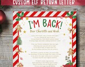 Elf Arrival Letter | Elf Welcome Back Letter | Editable Elf letter | Customizable Christmas Elf | Custom Elf Arrival Note