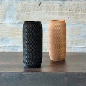 Wooden Vase - Two Color - Minimalist Elegance for Dry Flowers - Japanese-Inspired