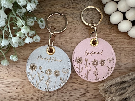 Wedding Bridesmaid Keychain Personalized Bridesmaid Keychain
