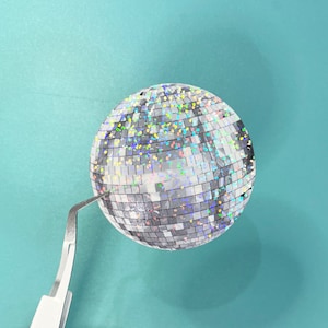 Glitter Disco Ball, Mirror Ball Vinyl Sticker, 2.5 inch
