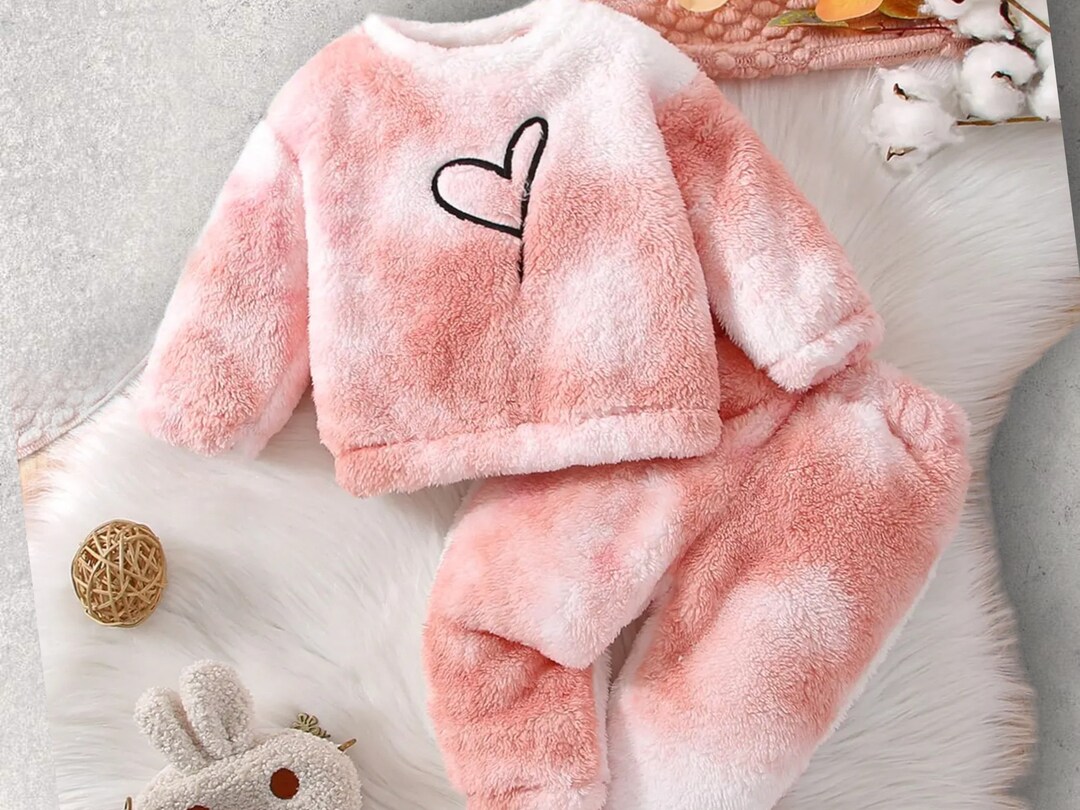 Autumn & Winter Baby Girl Hooded Set With Long Sleeve Pants Etsy