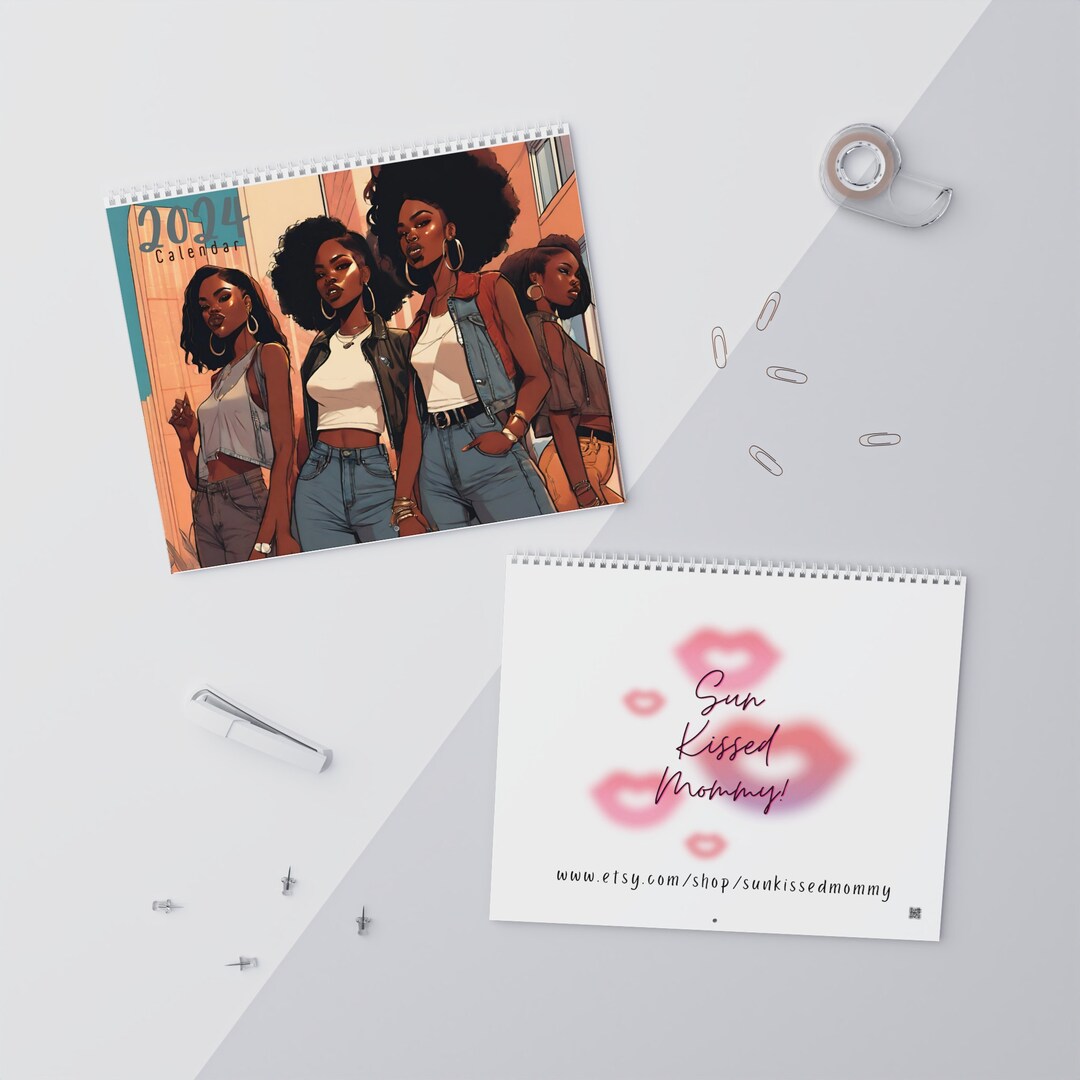 Black Girl Wall Calendars 2024 Etsy
