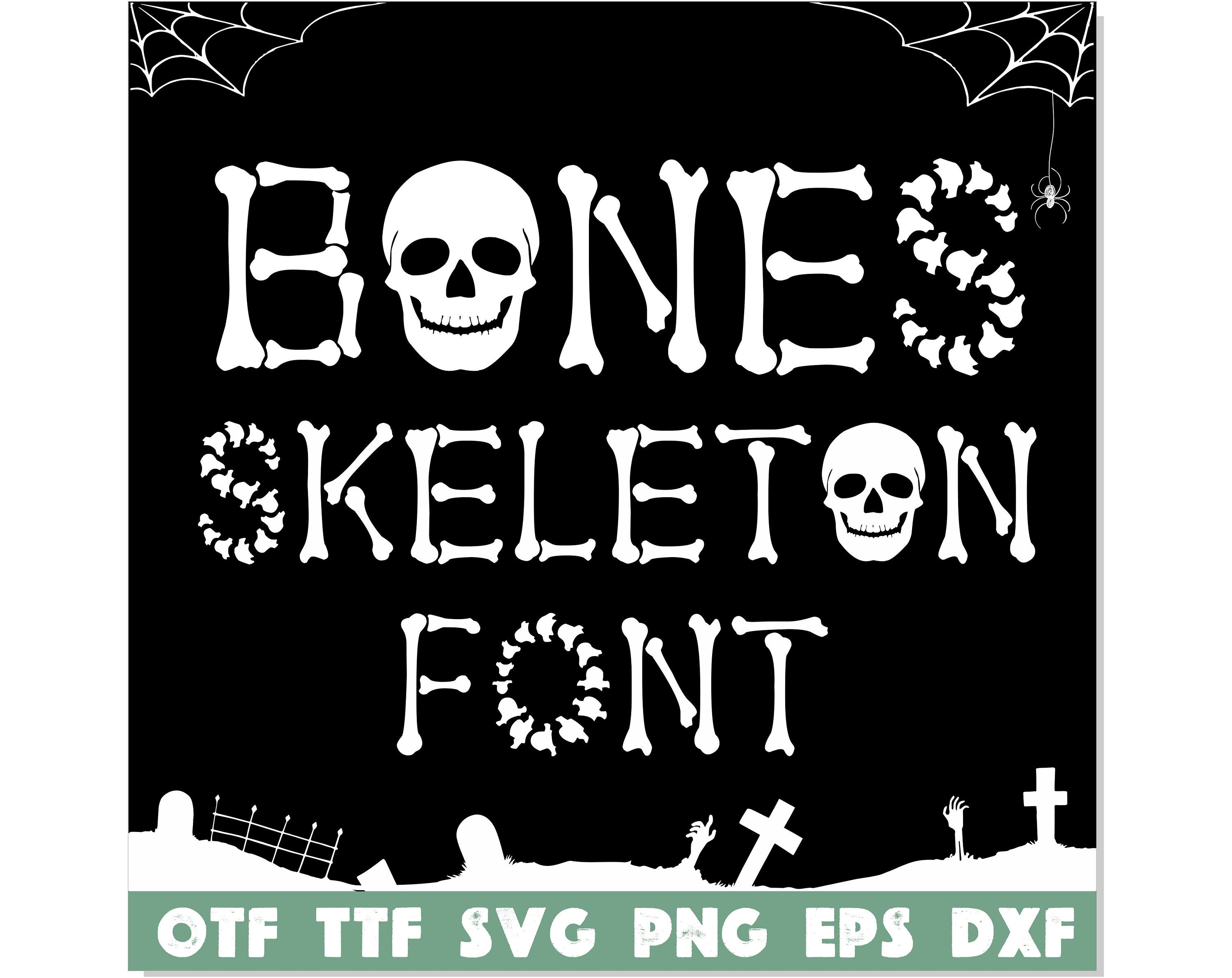 Bones Font Otf, Bones Font Svg Png, Halloween Font Svg, Pirate Font