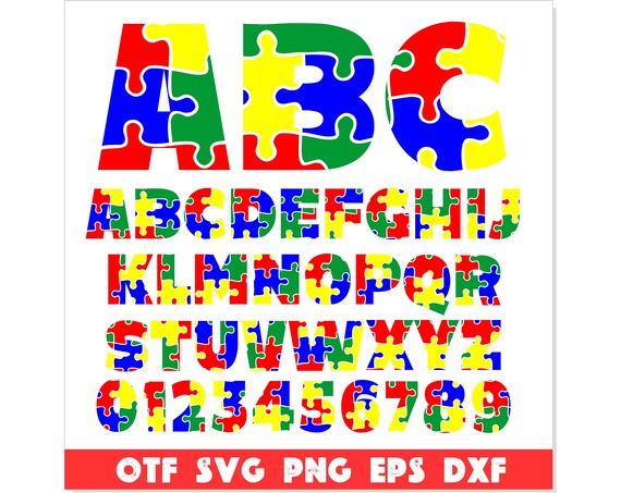 Puzzle Font SVG PNG, Puzzle Font OTF, Puzzle Letters Svg, Puzzle