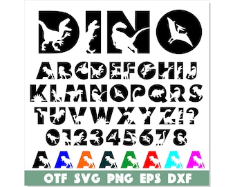 Dinosaur Font TTF, Dinosaur Font svg Cricut, Dinosaur svg, Dinosaur letters svg, Dinosaur Birthday shirt svg, Baby Font, Dinosaur name svg