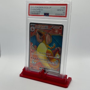 Supporto/porta-carte classificato PSA - Pokemon tipo Fuoco - Regalo personalizzabile a tema Pokemon - Simboli di più colori - Acquista Multi per risparmiare!