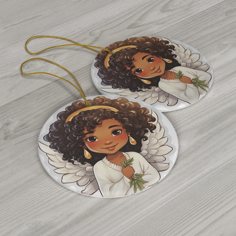 Black Angel Ornament for Christmas Etsy