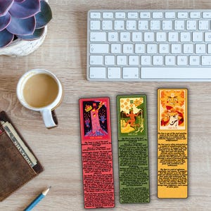 22 Tarot Card Bookmark Bundle, The Major Arcana, Gothic Bookmark, Handmade Bookish Gift, Reading Tarot Sublimation Design,Digital Download